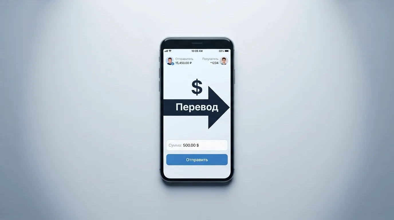 Телефон с экраном перевода стейблкоина